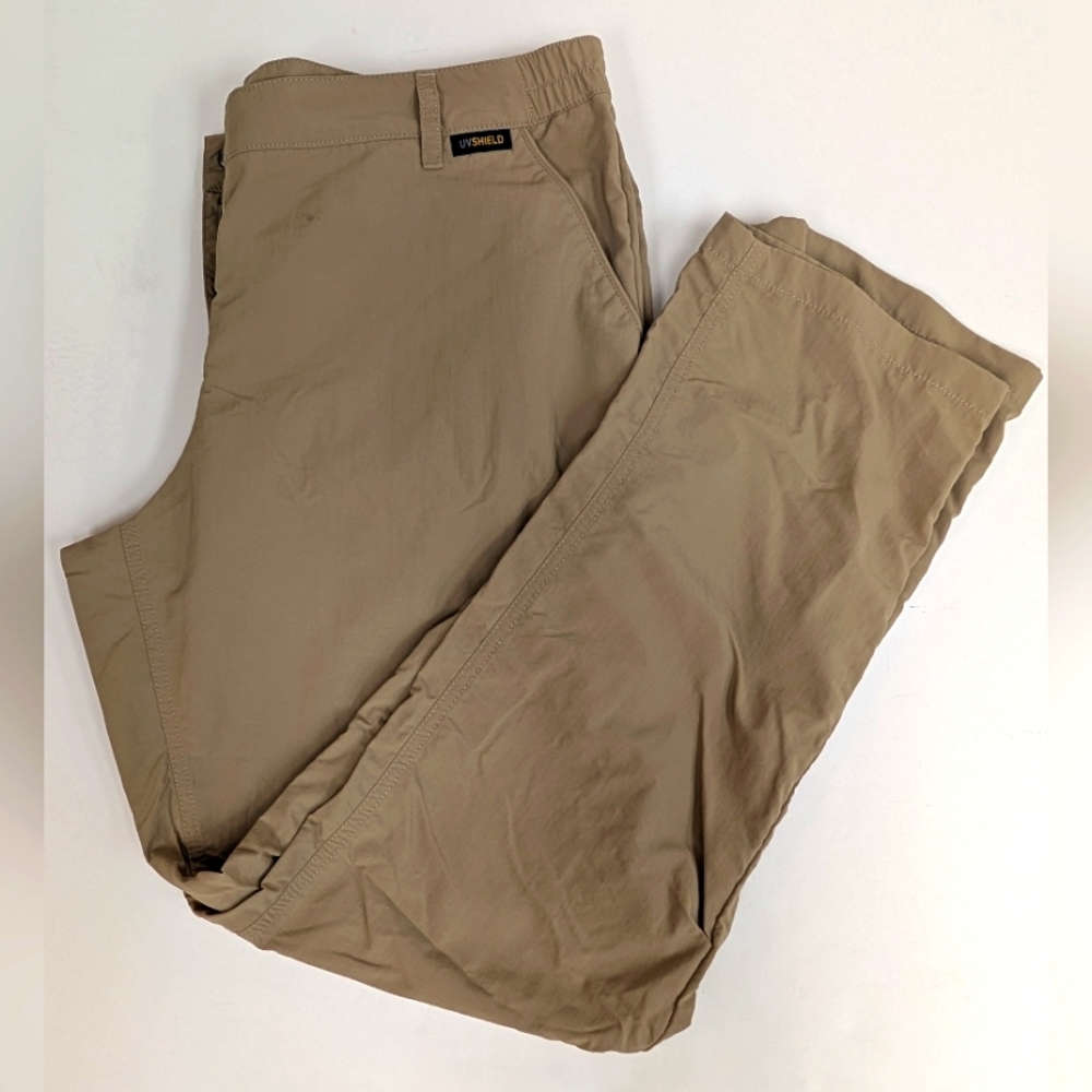 Jack Wolfskin UV Shield Tan Khaki Hiking Pants Size Large [126]